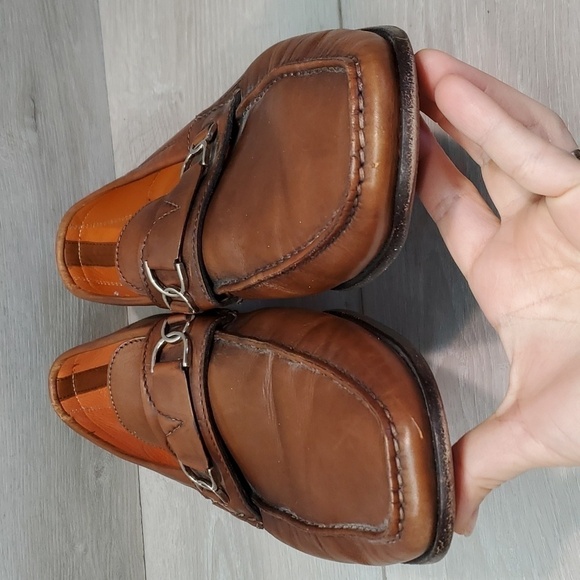 Santoni Mens Leather Oxford 42080 Loafer Dress shoes sz 11.5  display picture 2